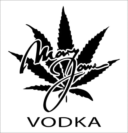 Mary Jane Vodka decal, vodka decal, car decal, sticker