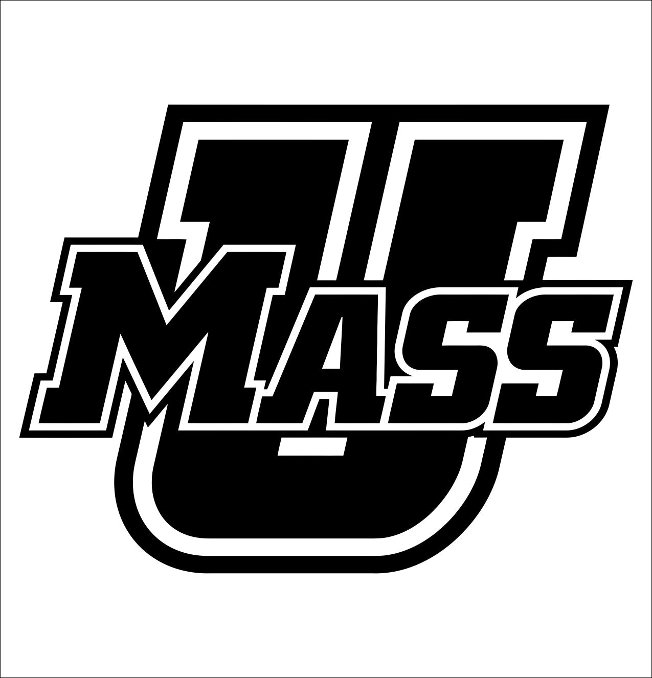 Massachusetts Minutemen decal, car decal sticker, college football