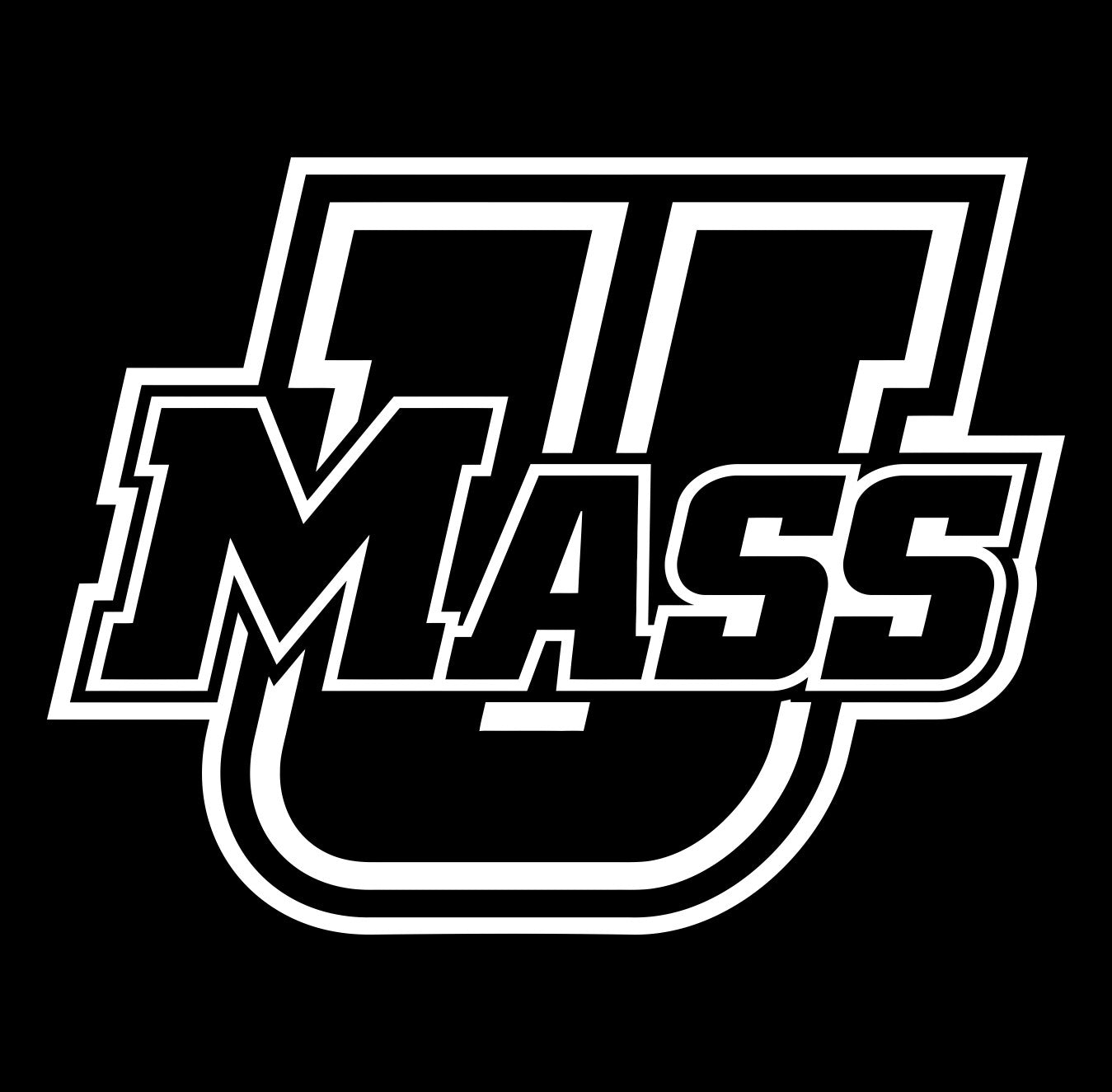 Massachusetts Minutemen decal, car decal sticker, college football