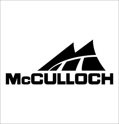 mcculloch decal, car decal sticker