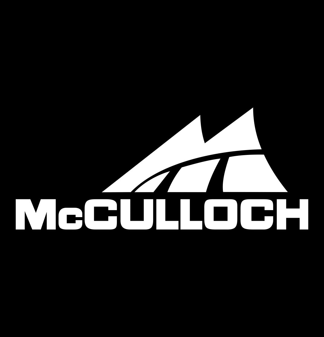 mcculloch decal, car decal sticker