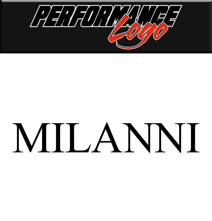 Milanni Wheels decal, performance car decal sticker