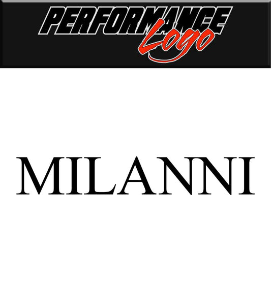 Milanni Wheels decal, performance car decal sticker