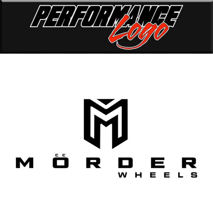 Morder Wheels decal, performance car decal sticker