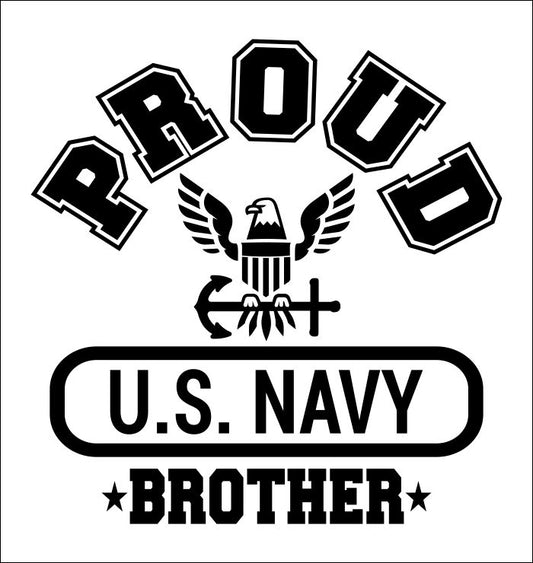 Proud US Navy Brother decal