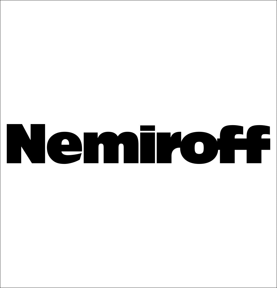 Nemiroff decal, vodka decal, car decal, sticker