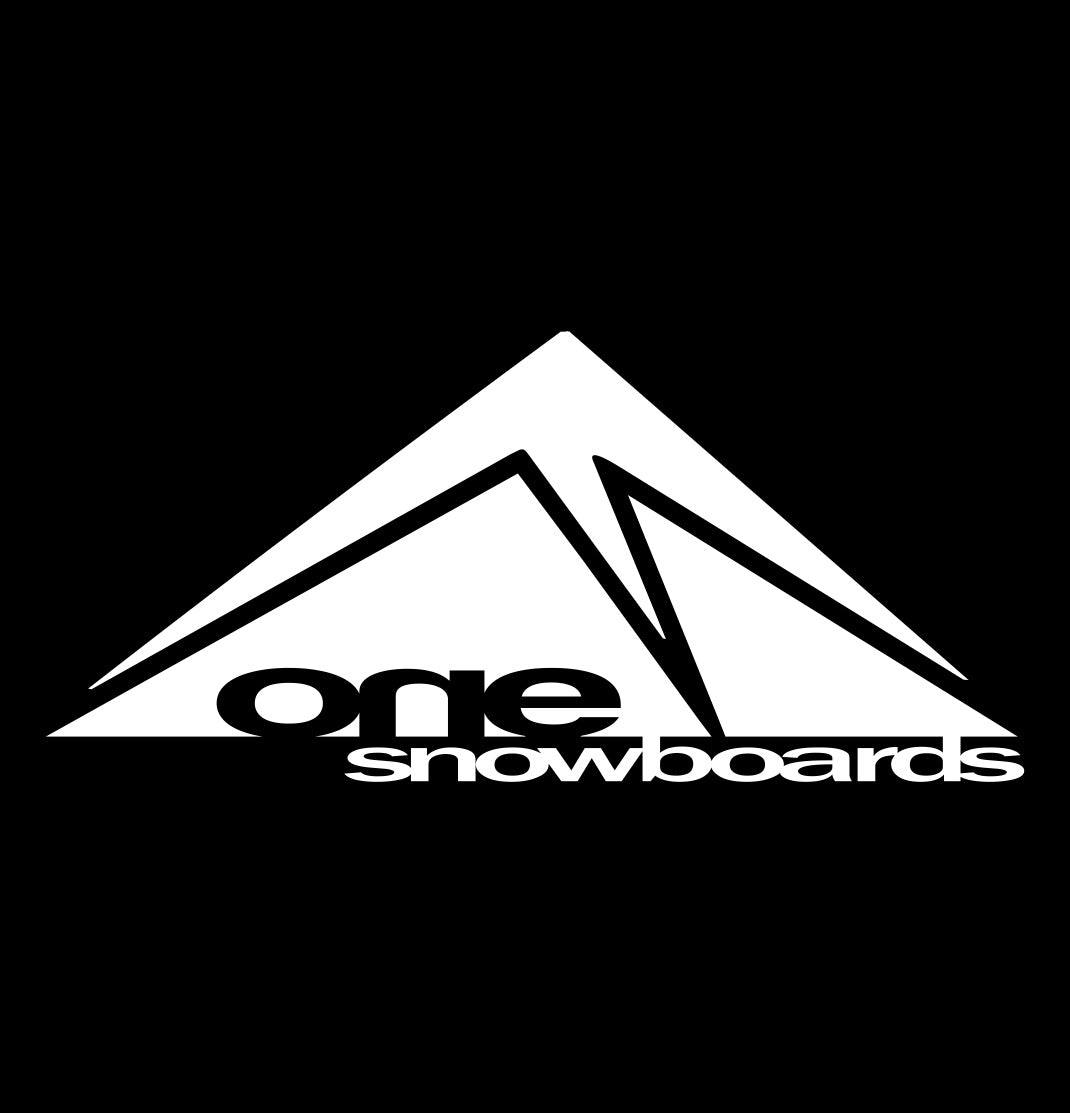 One Snowboards decal, ski snowboard decal, car decal sticker