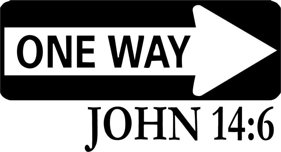 one way john 14:6 religious decal - North 49 Decals