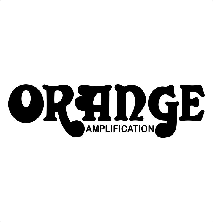 Orange Amps decal, music instrument decal, car decal sticker