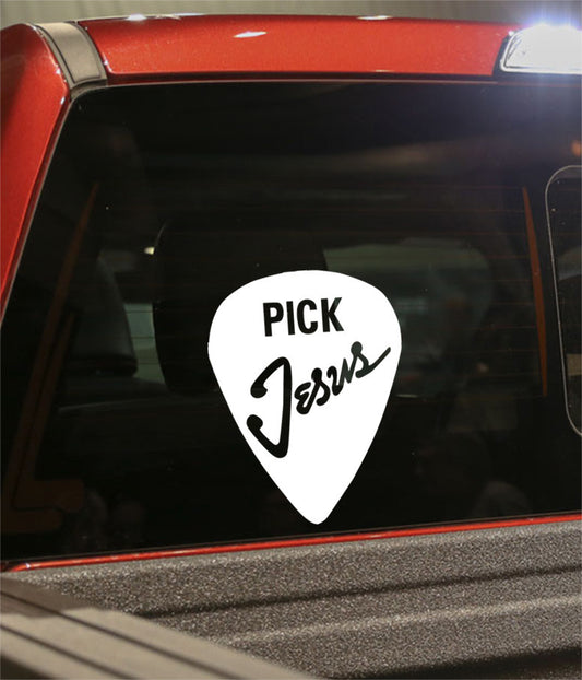 pick jesus religious decal - North 49 Decals