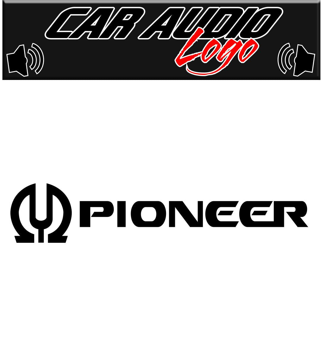 Pioneer decal, sticker, audio decal