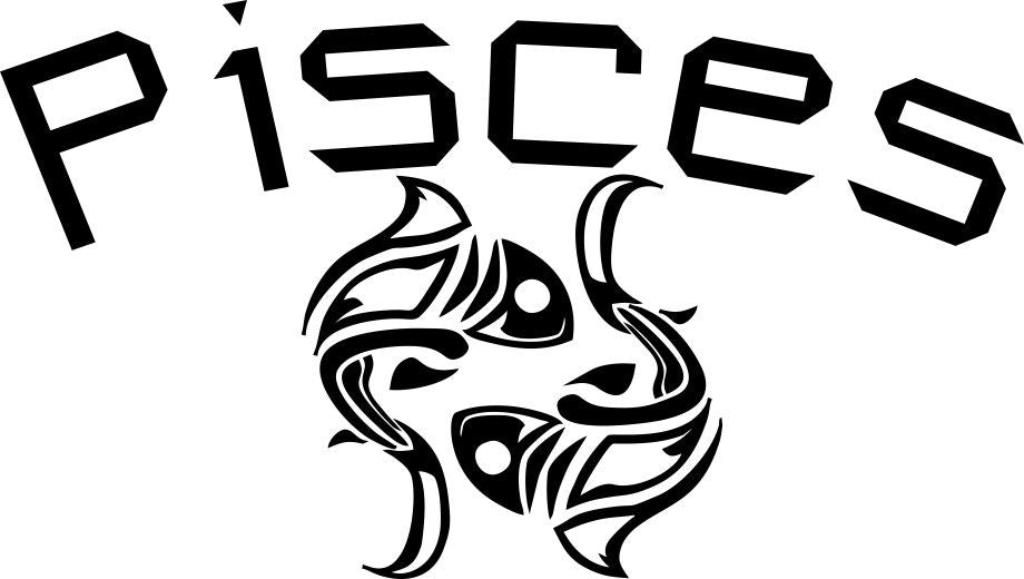 pisces 1 zodiac decal - North 49 Decals