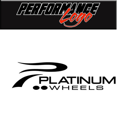 Platinum Wheels decal, performance car decal sticker