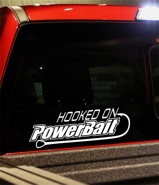 powerbait decal, car decal, fishing sticker