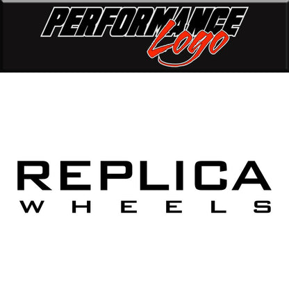 Replica Wheels decal, performance car decal sticker