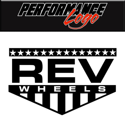 Rev Wheels decal, performance car decal sticker