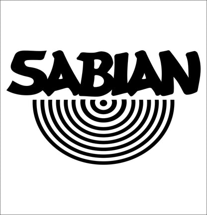 Sabian decal, music instrument decal, car decal sticker