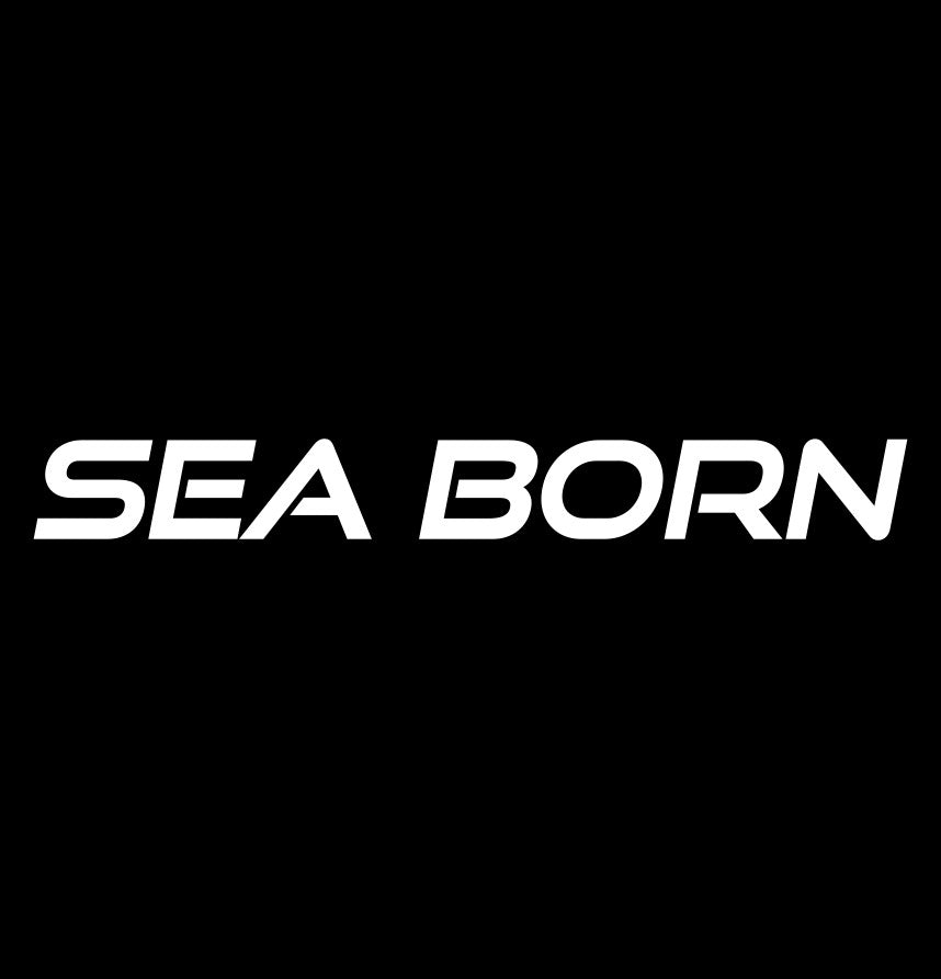 Sea Born Boats decal, fishing hunting car decal sticker