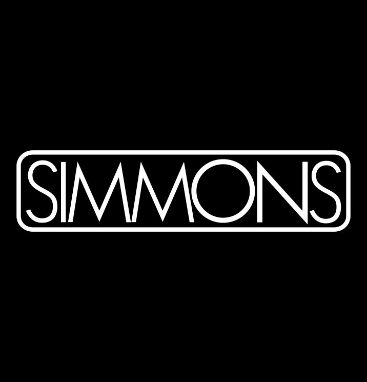 Simmons Drums decal, music instrument decal, car decal sticker