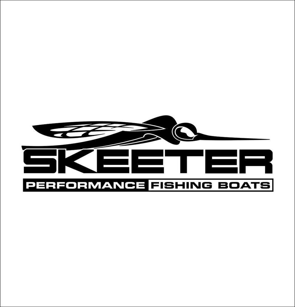 2x Skeeter Black Sponsor Stickers Decals Fishing Boat Bass Walleye Tackle  Box