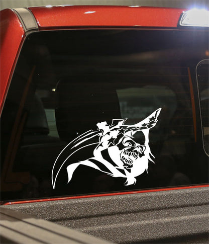 skull 14 skull biker decal - North 49 Decals