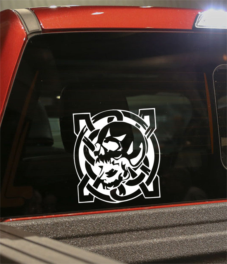 skull 21 skull biker decal - North 49 Decals