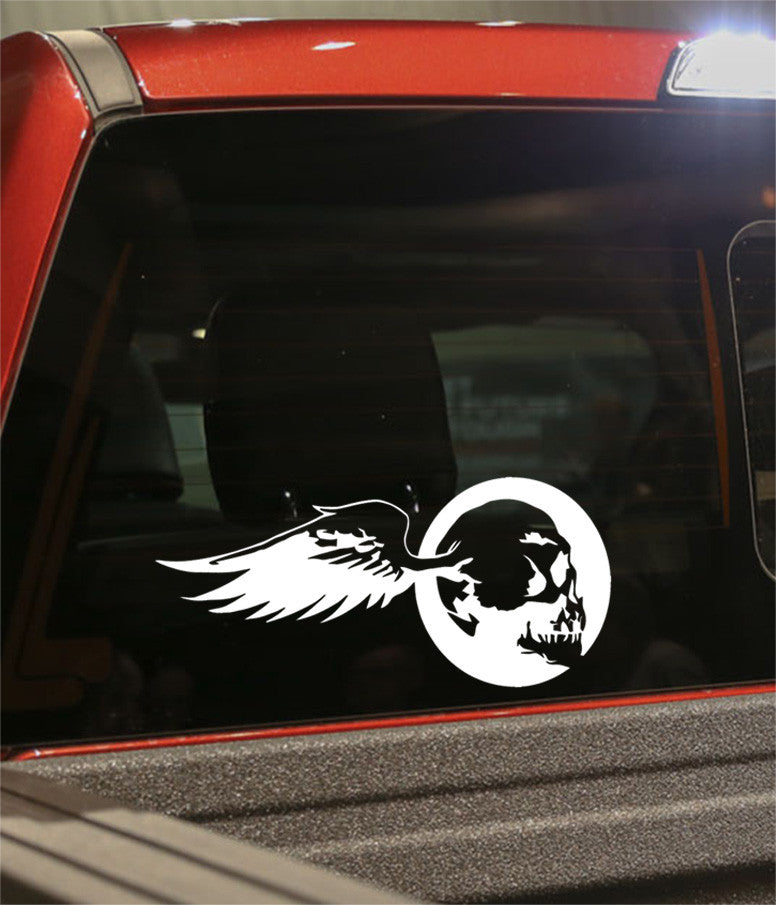 skull 23 skull biker decal - North 49 Decals