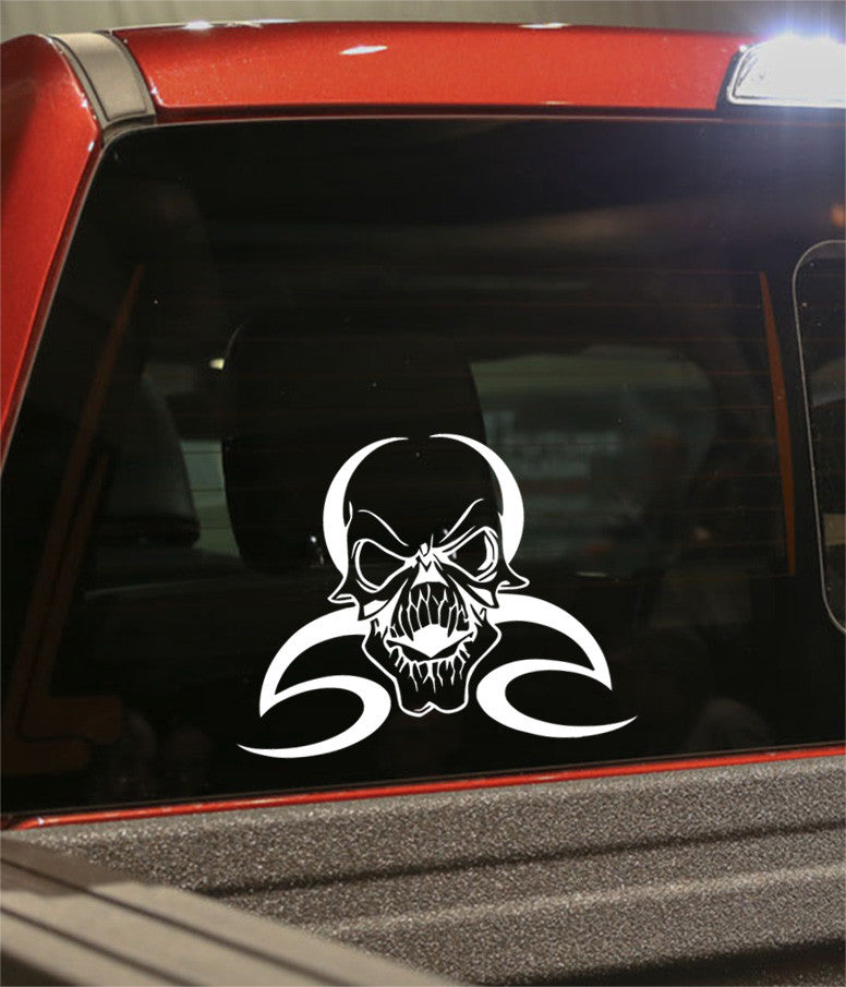 skull 25 skull biker decal - North 49 Decals