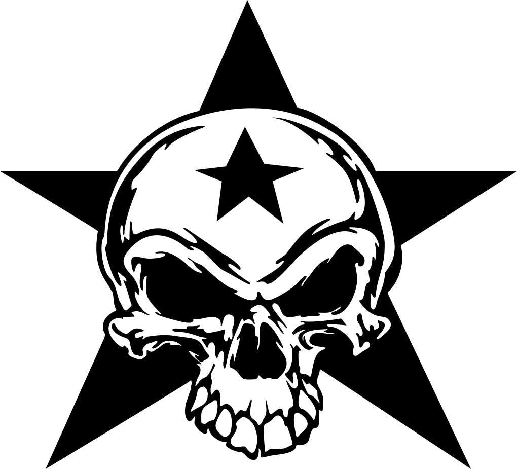 skull 35 skull biker decal - North 49 Decals