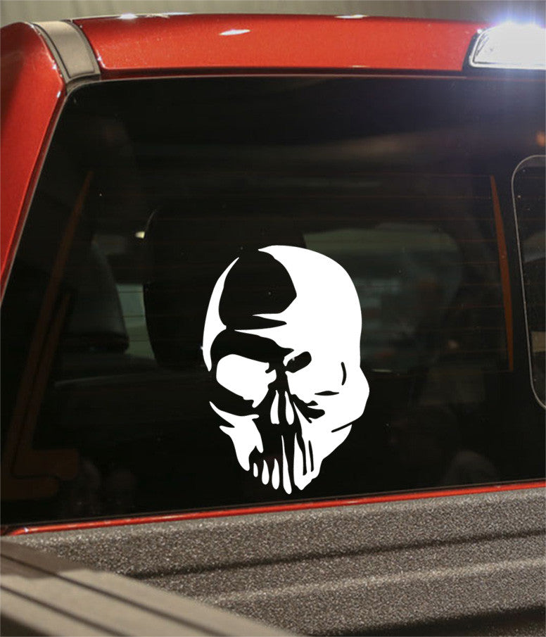 skull 36 skull biker decal - North 49 Decals