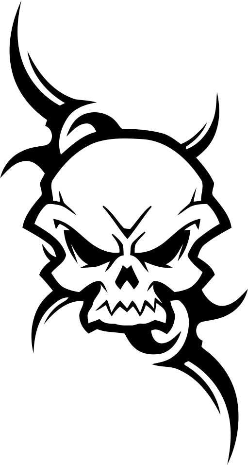 skull 4 skull biker decal - North 49 Decals