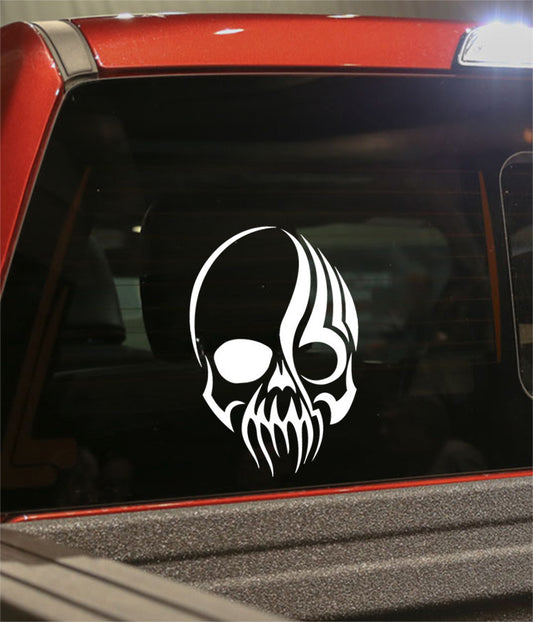 skull 40 skull biker decal - North 49 Decals