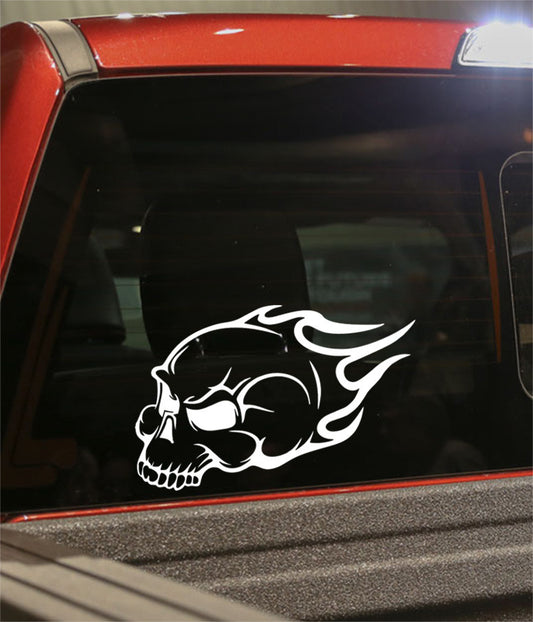 skull 42 skull biker decal - North 49 Decals