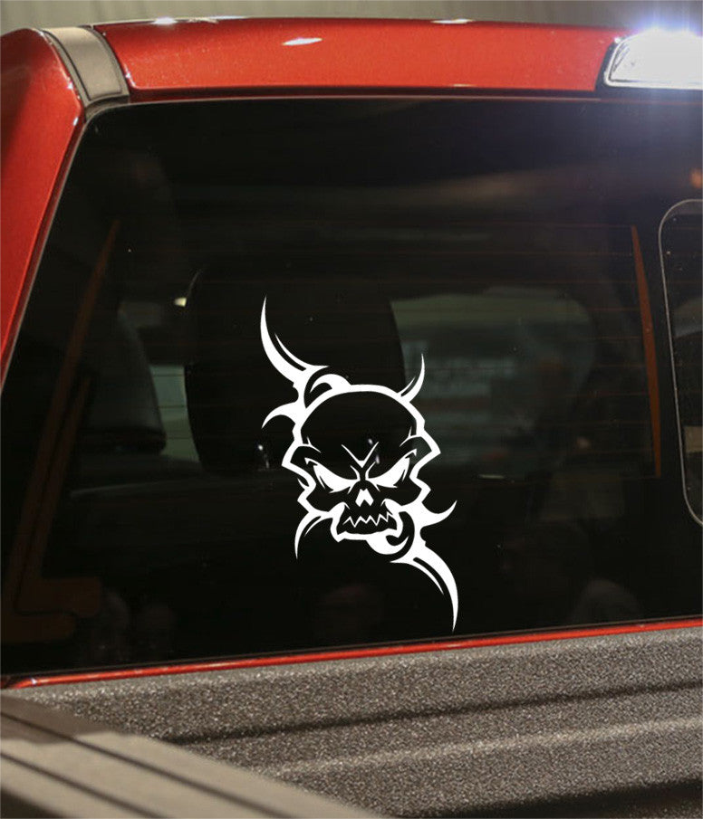 skull 4 skull biker decal - North 49 Decals