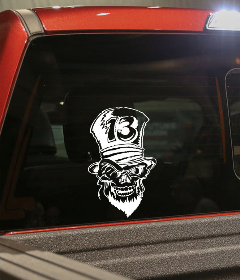 skull 7 skull biker decal - North 49 Decals