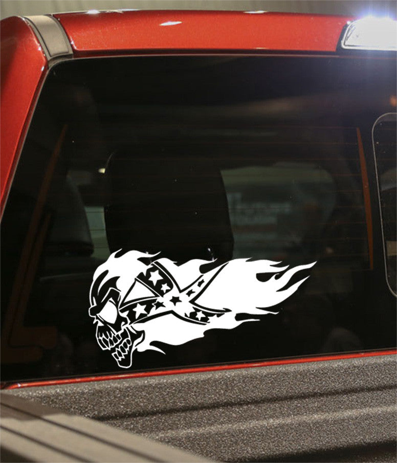 skull 9 skull biker decal - North 49 Decals