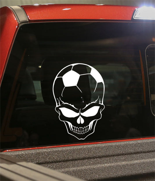 soccer sport skull decal - North 49 Decals