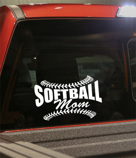 Softball mom 2 softball decal - North 49 Decals