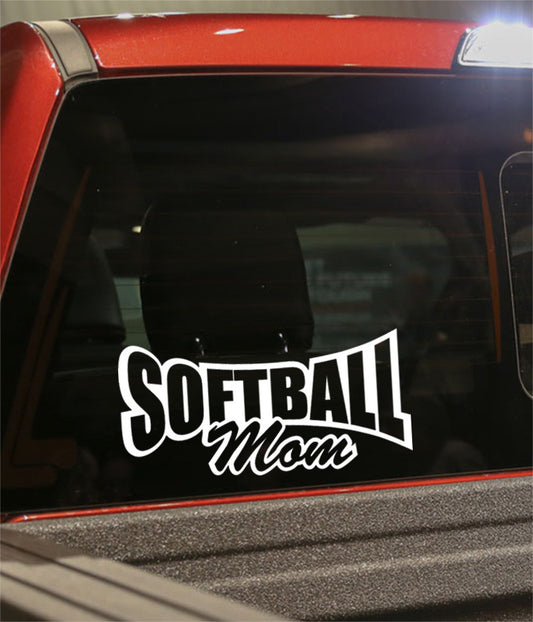 Softball mom softball decal - North 49 Decals