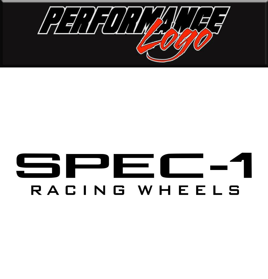 Spec 1 Wheels decal, performance car decal sticker