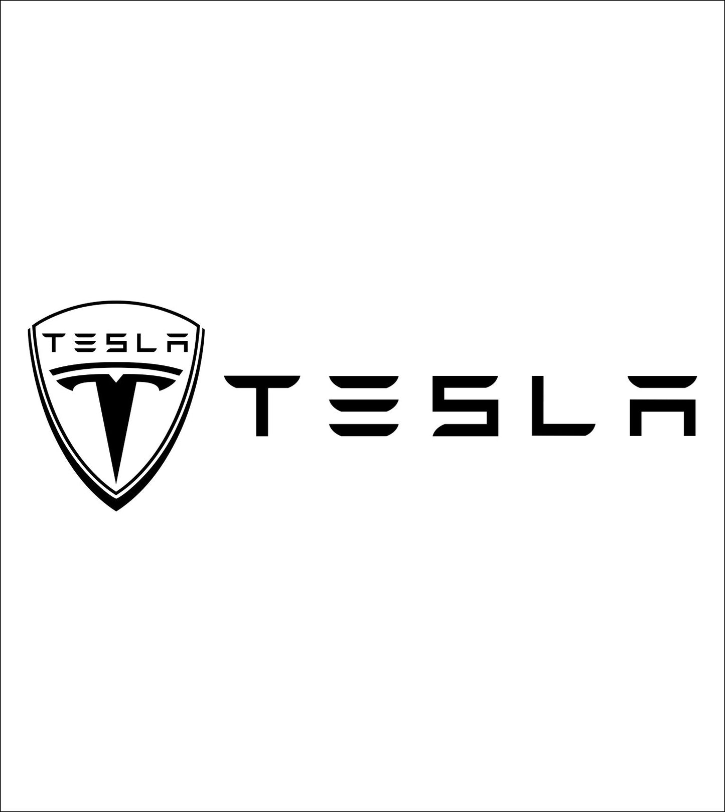 Tesla decal, sticker, car decal