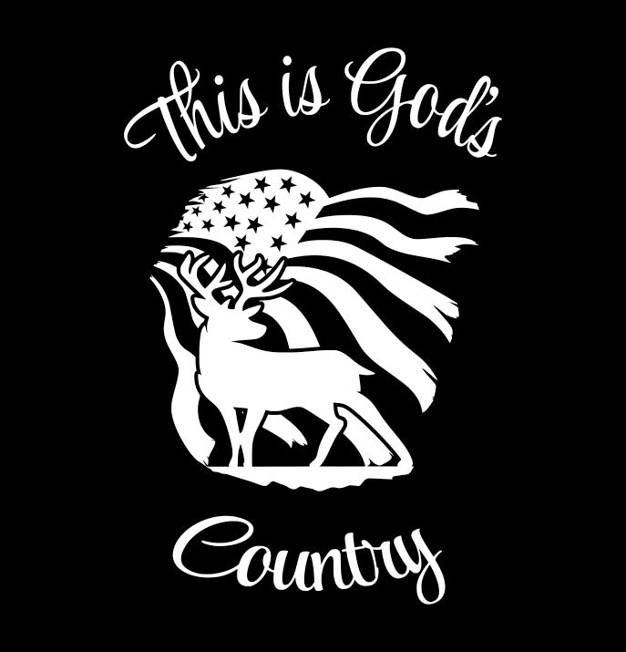 This Is Gods Country Flag hunting decal