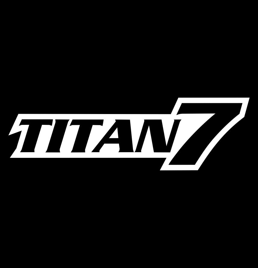 Titan 7 Wheels decal, performance car decal sticker