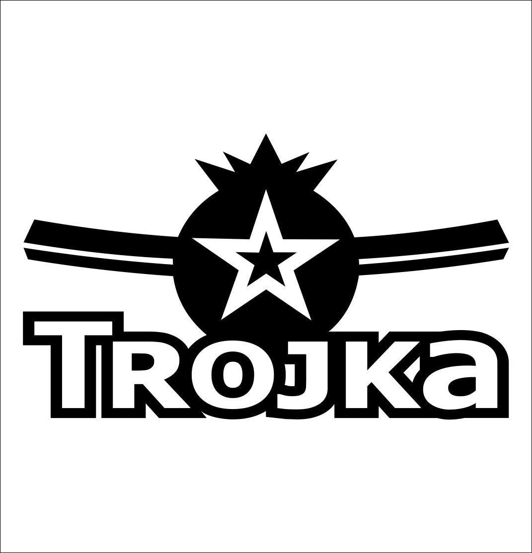 Trojka decal, vodka decal, car decal, sticker