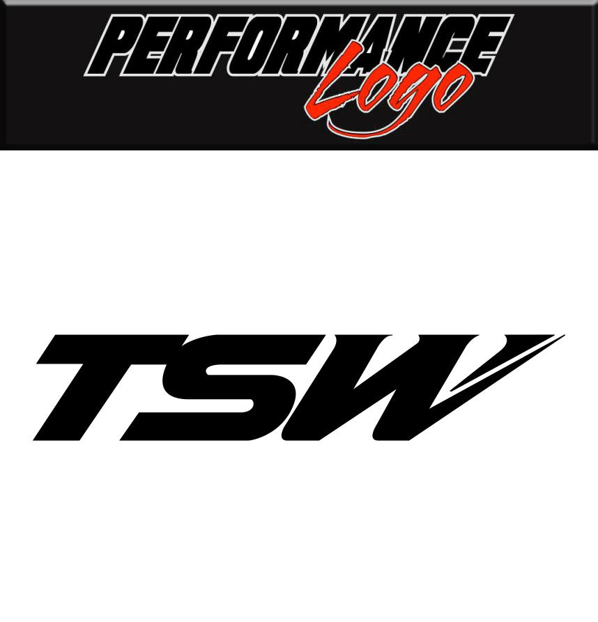 TSW Wheels decal, performance car decal sticker