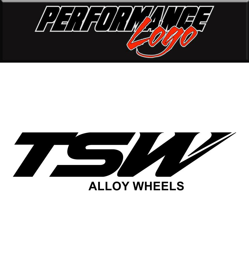 TSW Wheels decal, performance car decal sticker