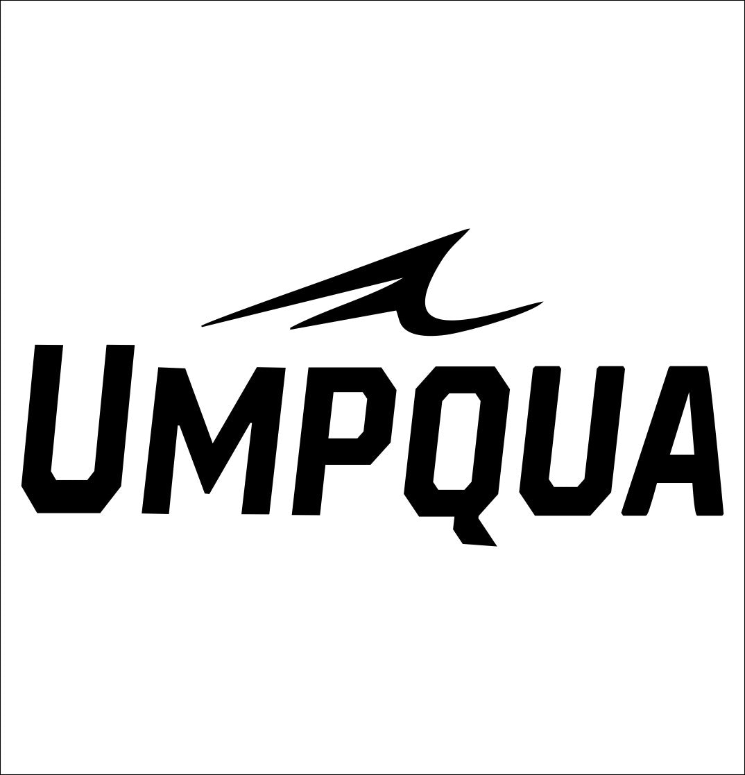 Umpqua decal, fishing hunting car decal sticker