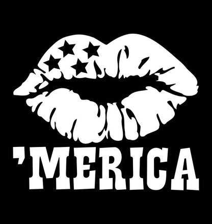 Merica Lips decal