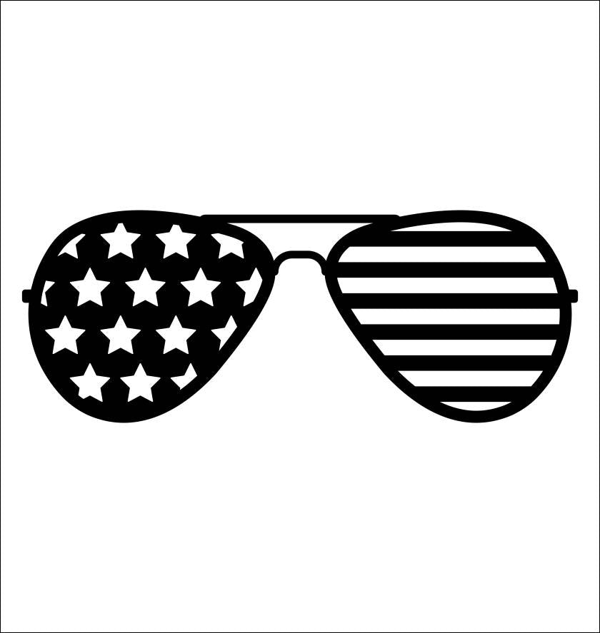 US Flag Sunglasses decal