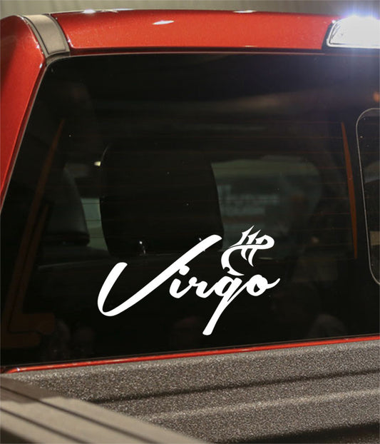 virgo 2 zodiac decal - North 49 Decals